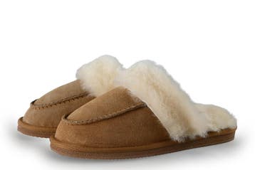 Manfield Pantoffels in maat 37 Cognac, Kleding | Dames, Overige kleuren, Verzenden, Pantoffels of Sloffen, Manfield