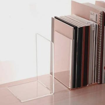 8x Stevige Doorzichtige Boekensteunen - Ideale Organizer voo, Verzenden, Nieuw