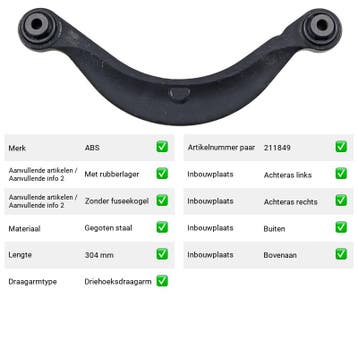 Draagarm Achteras Bovenaan Buiten Mazda 6 2.2 MZR-CD, Verzenden, Nieuw, Mazda