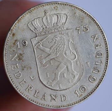 Nederland. Juliana. 10 Gulden 1973 (Zonder minimumprijs)