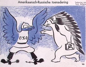 Spotprent over communisme onder inheemse Amerikanen(?), Verzenden