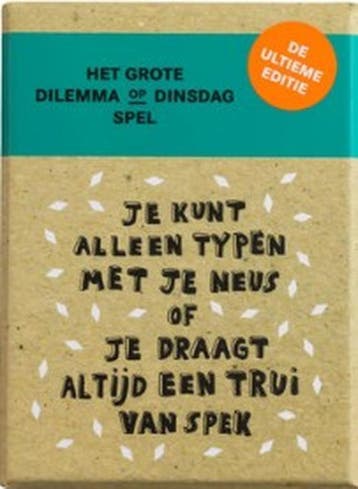 Het Grote Dilemma Op Dinsdag-Spel: De Ultieme Editie | Nieuw, Ophalen of Verzenden, Nieuw, Dilemma Dinsdag