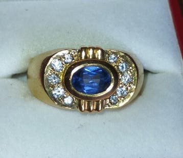 Zonder minimumprijs - Ring - 18 karaat Geel goud - 0.50ct., Nieuw