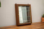 Vitrine - Wandmededelingsbord met spiegel, matglas - Hout,