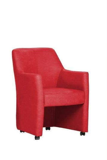 Eetkamerstoel Chris - eetkamerstoelen - Rood, Nieuw, Rood, Stof