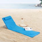 [en.casa] Strandmat Cellorigo met rugleuning set van 2 blauw, Tuin en Terras, Tuinsets en Loungesets, Verzenden, Nieuw