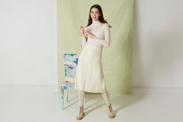 Breipatroon Rok met kabels van Lang Yarns Merino Plus - La, Ophalen of Verzenden, Nieuw