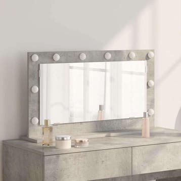 vidaXL Schmink Spiegel Beton Grijs 80 x 45 x 18 cm, Huis en Inrichting, Woonaccessoires | Spiegels, Verzenden, Nieuw