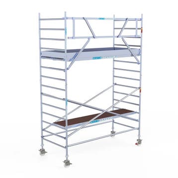 Rolsteiger Original 135x305 5,2m werkhoogte tegen de gevel, Verzenden, Nieuw, Rolsteiger of Kamersteiger, 5 meter of hoger