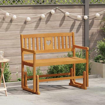 vidaXL Tuin Glider Bank Naturel 110 x 59 x 97 cm Massief, Verzenden, Nieuw