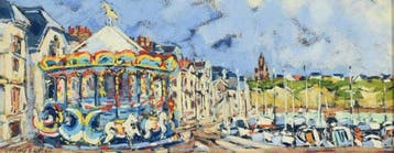 Jean-Paul Fouache (né en 1943) - Manège à Dieppe