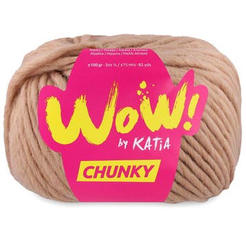Katia WOW Chunky - 59 Camel - Bulky Acryl/Wolmix Garen, Ophalen of Verzenden, Nieuw