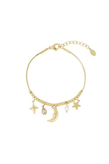 Moon bracelet (Charme armbanden, Armbanden, Dames sieraden), Sieraden, Tassen en Uiterlijk, Armbanden, Verzenden, Nieuw, Zilver