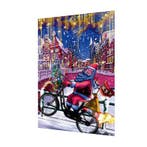 Orange Panda A6 lenticular postcard 3d Santa X mas, Verzamelen, Ansichtkaarten | Themakaarten, Ophalen of Verzenden, Gelopen