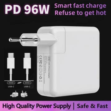 96W USB-C Snellader Adapter voor MacBook Pro/Air M1 M2 - PD, Verzenden, Nieuw