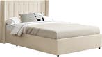 2dekans | Gestoffeerd bed Savona - 200 x 120 cm - Beige -, Ophalen of Verzenden, Zo goed als nieuw