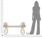 BANKLINT ROZE CM 112,5X49X53, Ophalen of Verzenden, Nieuw