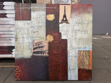 17x Canvas schilderij modern 80x80, PV 076, Nieuw