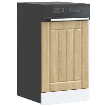 vidaXL Vaatwaspaneel Lucca bewerkt hout sonoma eikenkleurig, Verzenden, Nieuw, Bruin