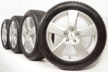 Mercedes C Klasse W205 17 inch velgen + Winterbanden Contine, Auto-onderdelen, Banden en Velgen, Gebruikt, Velg(en), 17 inch, Winterbanden