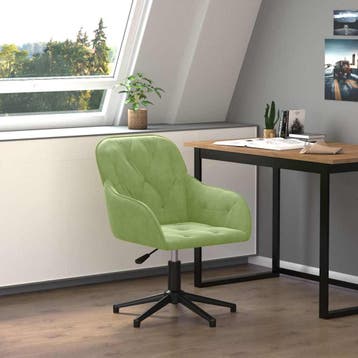 vidaXL Kantoorstoel draaibaar fluweel lichtgroen, Verzenden, Nieuw