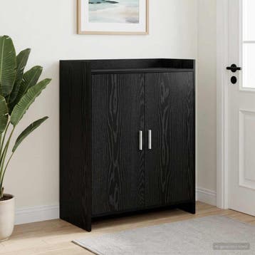 vidaXL Schoenenkast Zwart eiken 73,5 x 36 x 92 cm Bewerkt, Verzenden, Nieuw