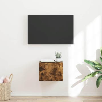 vidaXL TV Wandkast 39 x 31 x 29,5 cm Gerookt eiken Bewerkt, Minder dan 50 cm, Verzenden, Nieuw, Minder dan 100 cm