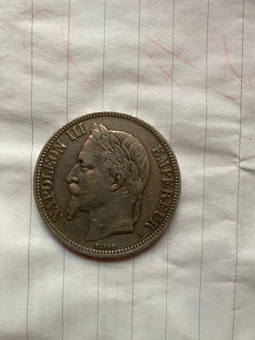 Frankrijk. Napoléon III. 5 Francs 1870-A, Paris (Zonder, Postzegels en Munten, Munten | Europa | Niet-Euromunten