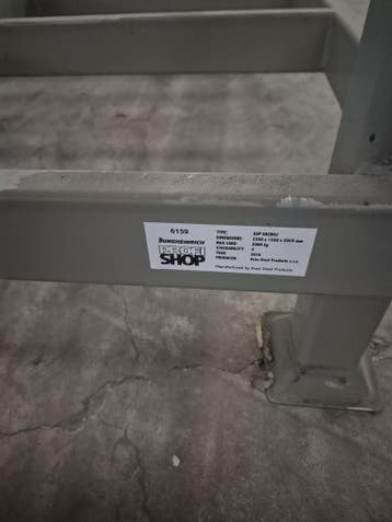 stapelrek 2350x1350x2020mm, max. 2000kg, gebruikt -, Ophalen of Verzenden