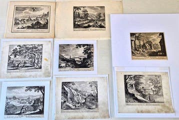 Matthias Merian I (1593-1650) 8 gravures uit Emblemata Nova
