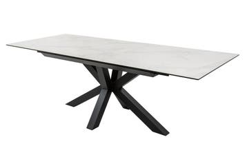 Eettafel ETERNITY 180-225 cm marmerlook keramiek met gehard, Ophalen of Verzenden, Nieuw