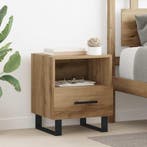 vidaXL Nachtkastje Artisan Eiken 40 x 35 x 47,5 cm Bewerkt, Minder dan 45 cm, Verzenden, Nieuw, Minder dan 55 cm
