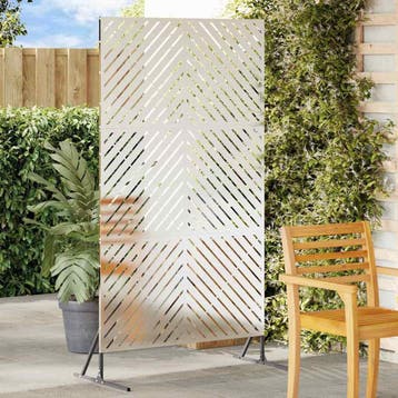 vidaXL Privacyscherm 100 x 50 x 180 cm Roestvrij staal, Tuin en Terras, Schuttingen, Verzenden, Nieuw, IJzer