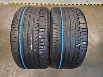 315/35/21 111Y CONTINENTAL PREMUIMCONTACT6 *RSC 5MM PROFIEL, Auto-onderdelen, Banden en Velgen, Ophalen, Gebruikt, 21 inch, Band(en)
