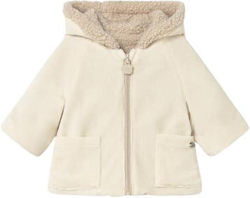 Mayoral baby Reversible shearling coat beige - 68 (4-6, Ophalen of Verzenden, Nieuw