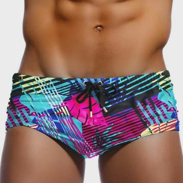 Herenshorts Zwembroek met Bladprint - Braziliaanse Snit - Sn, Verzenden