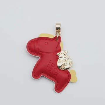 Luxe Paard Sleutelhanger - Handgemaakt Leer met Geluksmunt C, Verzenden, Nieuw
