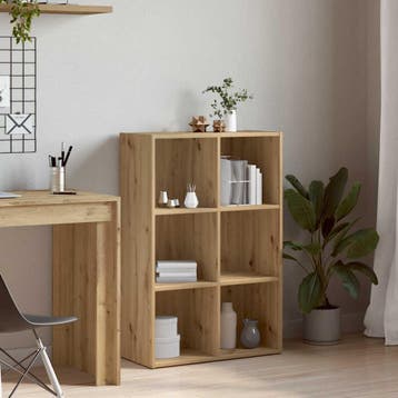 vidaXL Boekenkast/dressoir 66x30x98 cm bewerkt hout, Huis en Inrichting, Kasten | Boekenkasten, Verzenden, Nieuw, Overige houtsoorten