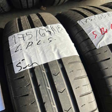 2 x Continental PremiumContact 5 175-65-15 Zomerbanden 5mm, Gebruikt, 15 inch, 175 mm, Ophalen of Verzenden