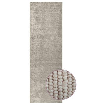 vidaXL Vloerkleed Beige 80 x 200 cm 100% Polyester 3 mm, Verzenden, Nieuw, Beige