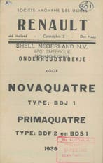 1939 Renault Novaquatre & Primaquatre Instructieboekje, Auto diversen, Handleidingen en Instructieboekjes, Verzenden