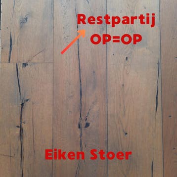 Eiken Lamelparket Stoer onbehandeld 24,5 m2, Nieuw, Vloerdelen of -planken, 10 m² of meer, 10 tot 30 cm