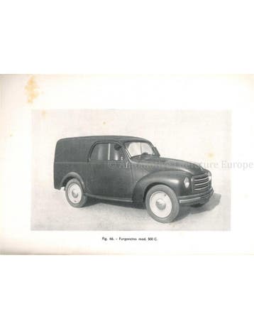 1953 FIAT 500 C INSTRUCTIEBOEKJE ITALIAANS, Auto diversen, Handleidingen en Instructieboekjes