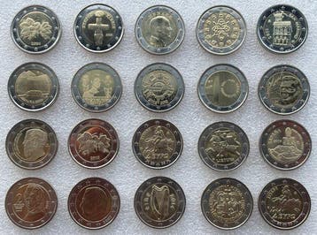 Europa. 2 Euro 2002/2015 (20 coins) (Zonder minimumprijs)