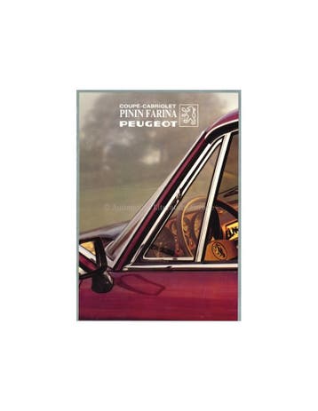 1982 PEUGEOT 504 PININFARINA COUPÉ / CABRIOLET BROCHURE, Nieuw, Peugeot, Author