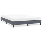 vidaXL Bedframe zonder matras 140x210 cm fluweel donkergrijs, Verzenden, Nieuw, Tweepersoons, Stof