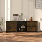 vidaXL 3 st Dressoirs bewerkt hout gerookt eikenkleurig, Verzenden, Nieuw, Overige houtsoorten