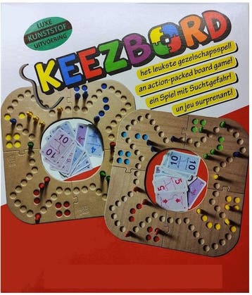 Keezbord 4 Personen Kunststof | Keezbord -, Hobby en Vrije tijd, Gezelschapsspellen | Bordspellen, Verzenden, Nieuw