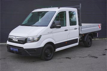 MAN TGE 140pk Dubbele cabine open laadbak Pick-up Trekhaak 6, Gebruikt, MAN, Wit, Lease