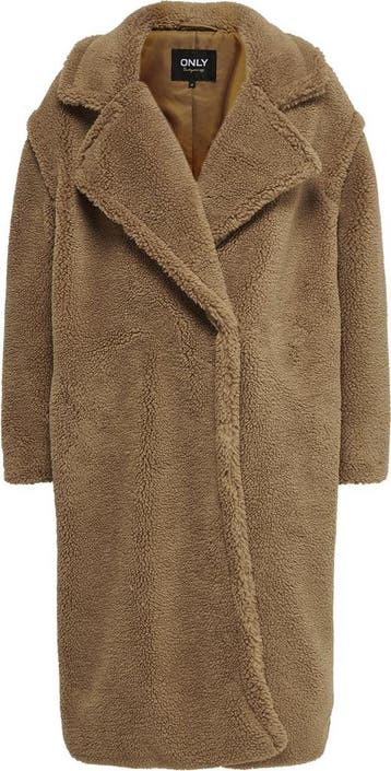 Only Maat S - ONLEVELIN LONG TEDDY - bruin - Vrouwen - Maat, Kleding | Dames, Verzenden, Nieuw
